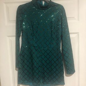 Turquoise Romper Size Large FITS LIKE MED